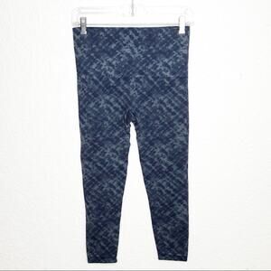 Spanx Look at Me Now seamless blue gray cropped leggings size Large
